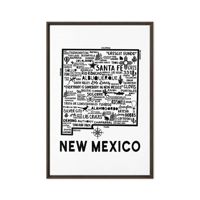 New Mexico Framed Canvas Print