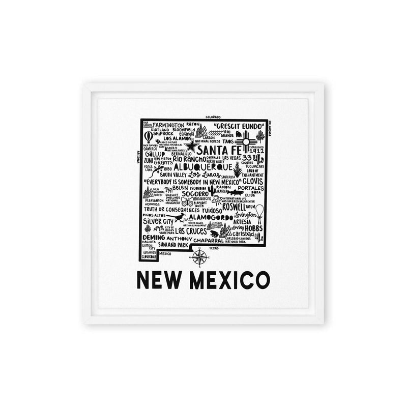 New Mexico Framed Canvas Print