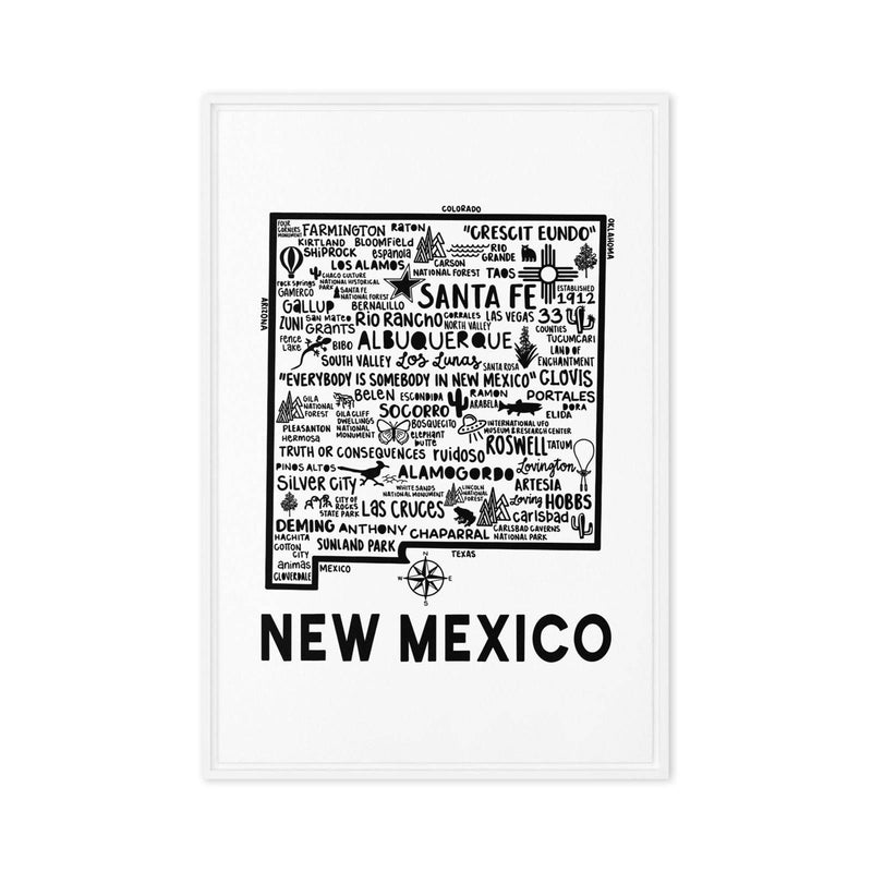 New Mexico Framed Canvas Print