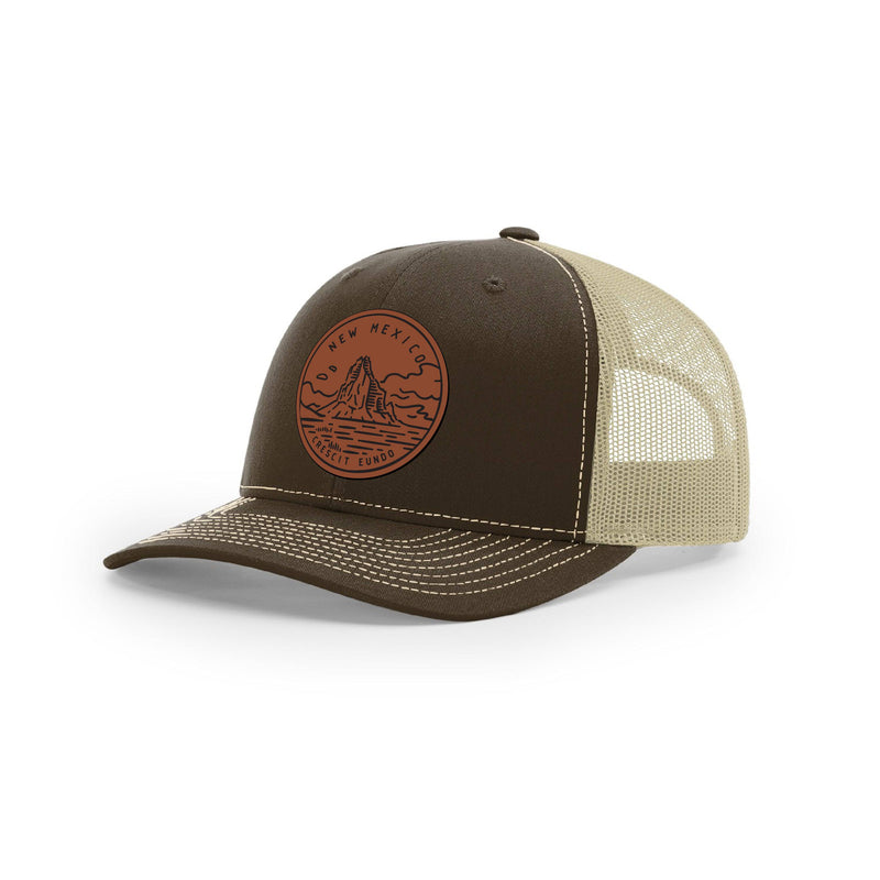 New Mexico Hat | Leather Patch Hat | Trucker Hat