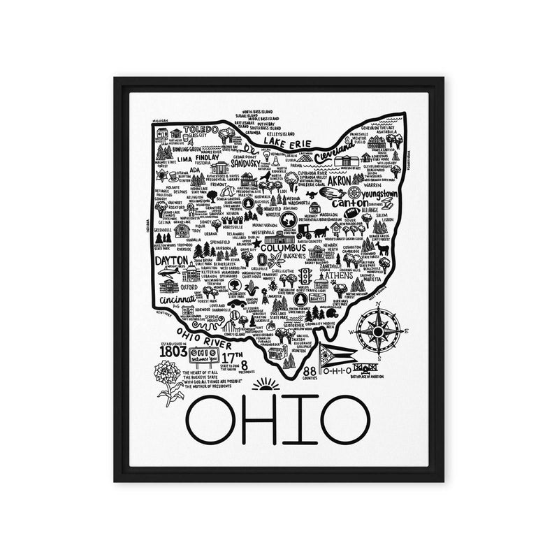 Ohio Framed Canvas Print