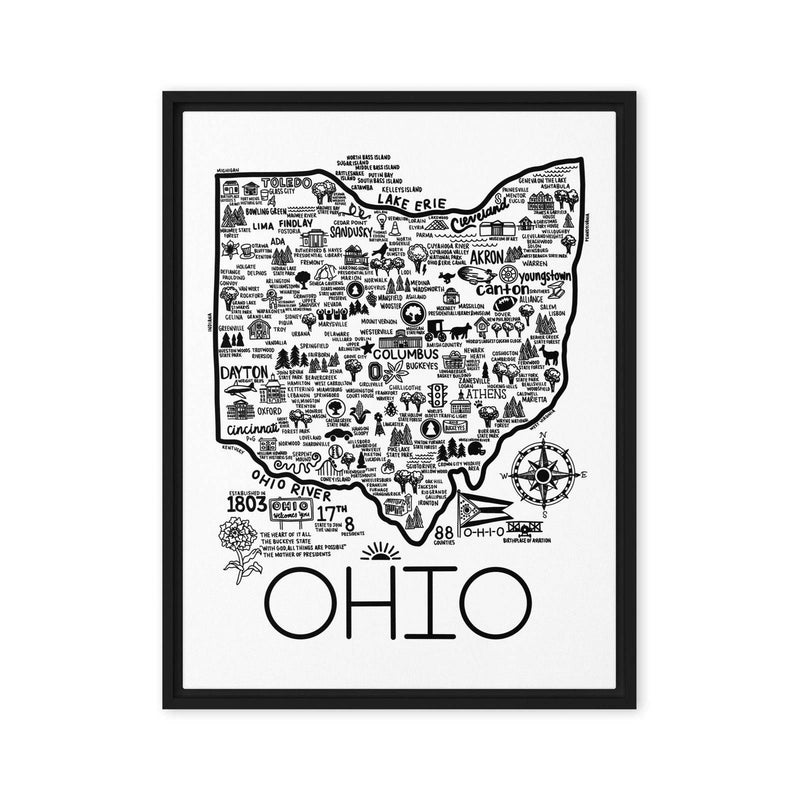 Ohio Framed Canvas Print