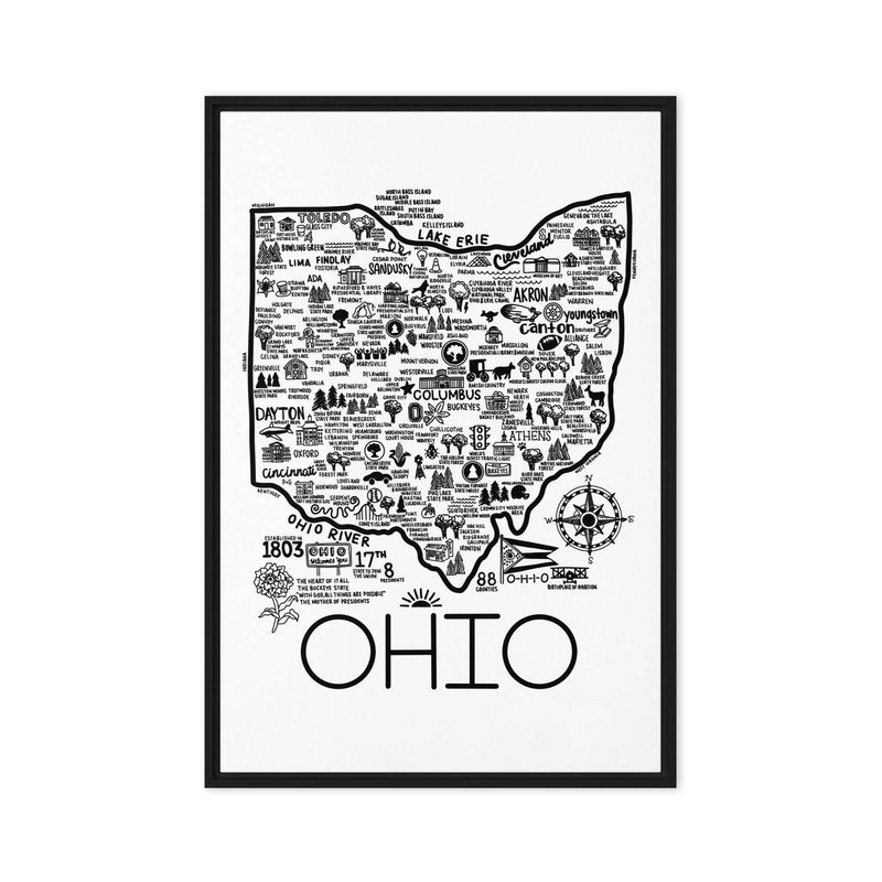 Ohio Framed Canvas Print