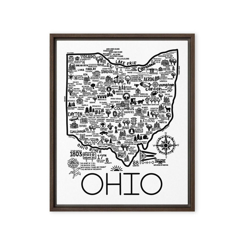 Ohio Framed Canvas Print