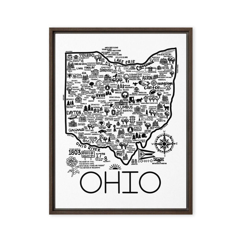 Ohio Framed Canvas Print