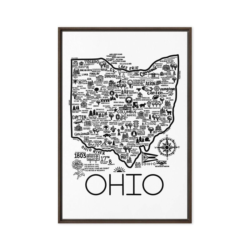 Ohio Framed Canvas Print