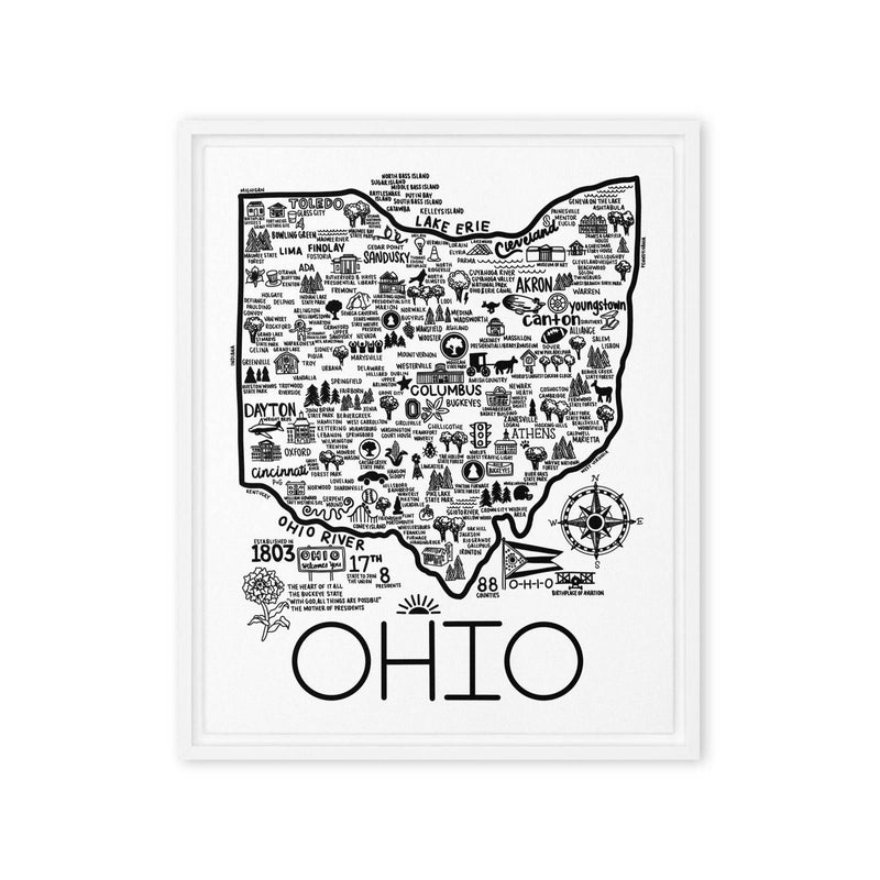 Ohio Framed Canvas Print