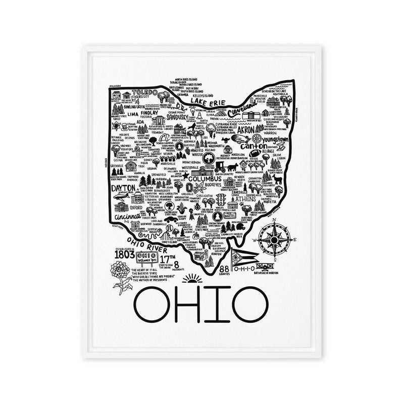 Ohio Framed Canvas Print