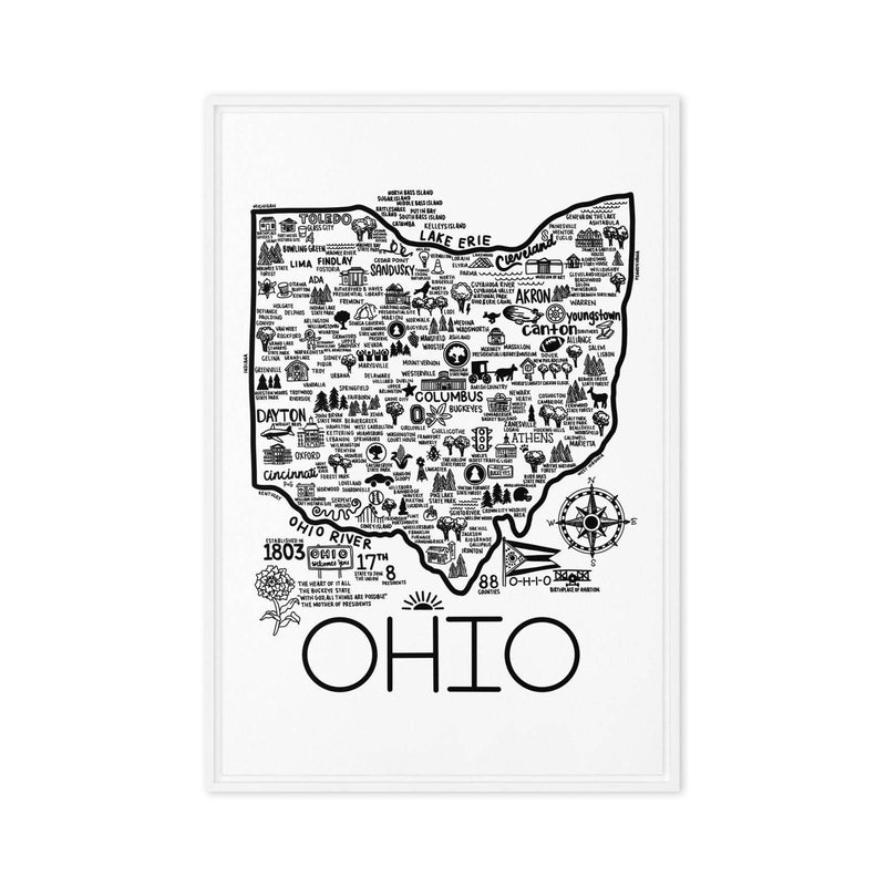 Ohio Framed Canvas Print