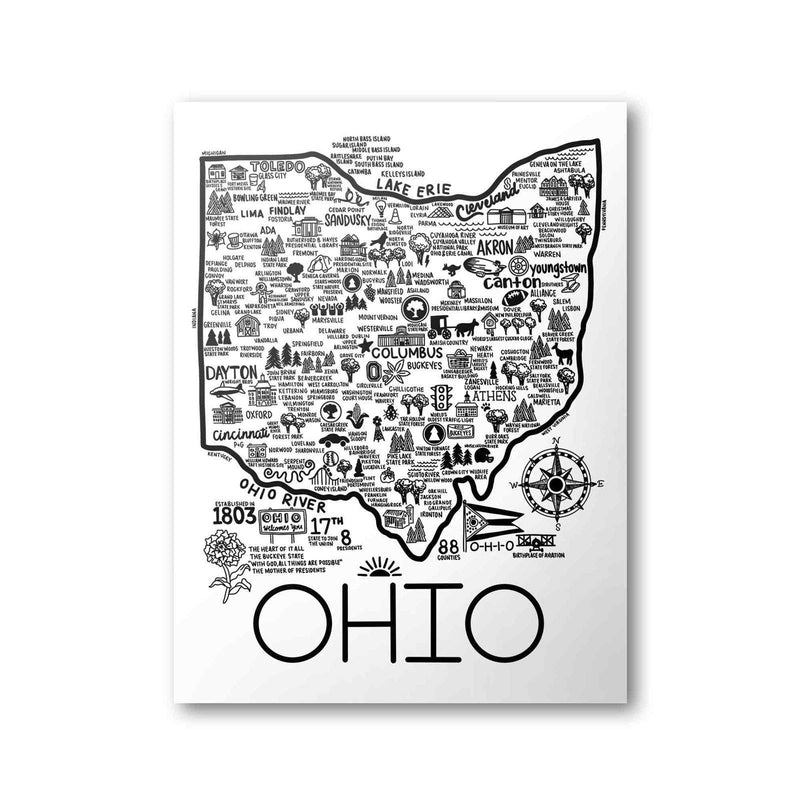 Ohio Map Print | Katie Ford