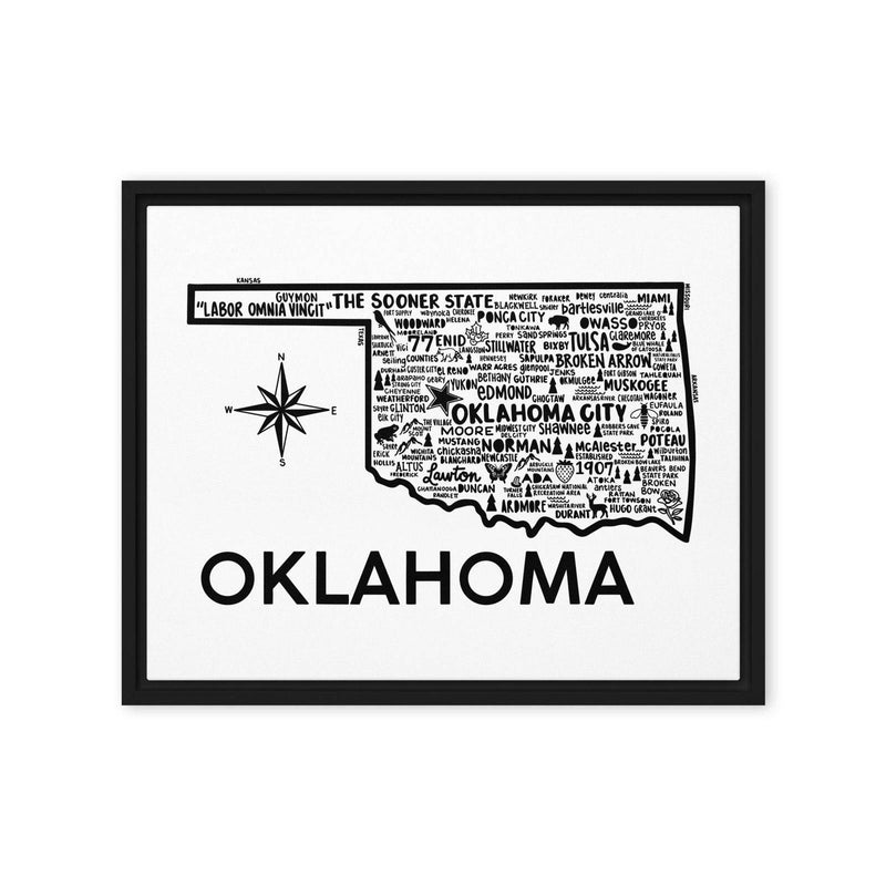 Oklahoma Framed Canvas Print