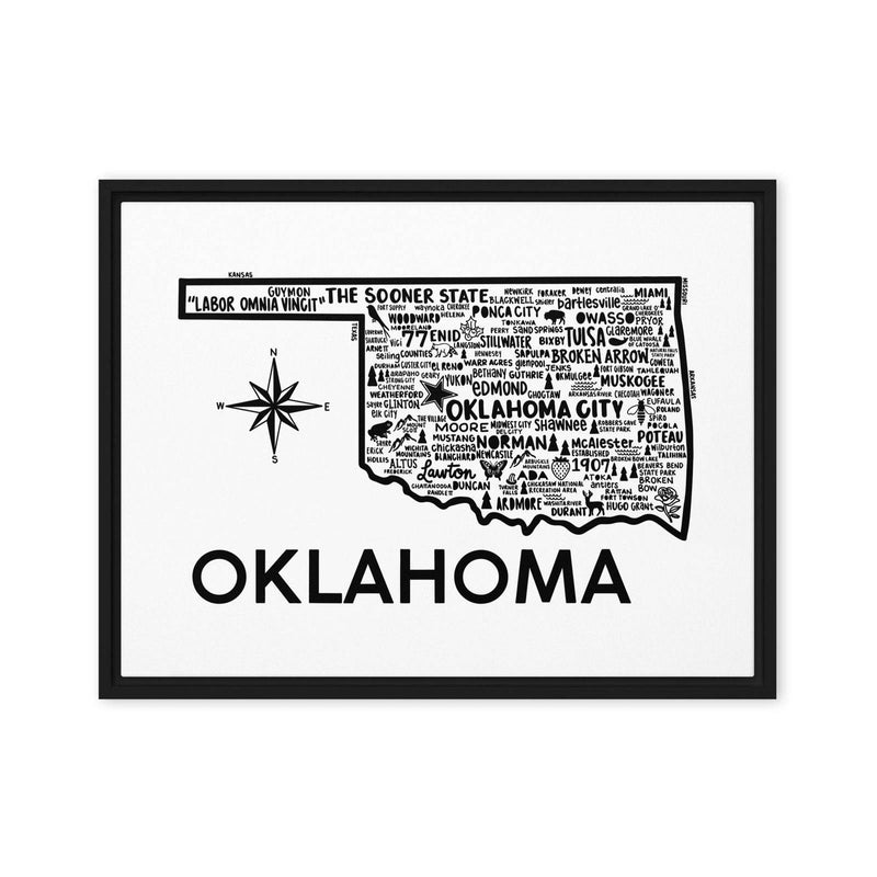 Oklahoma Framed Canvas Print