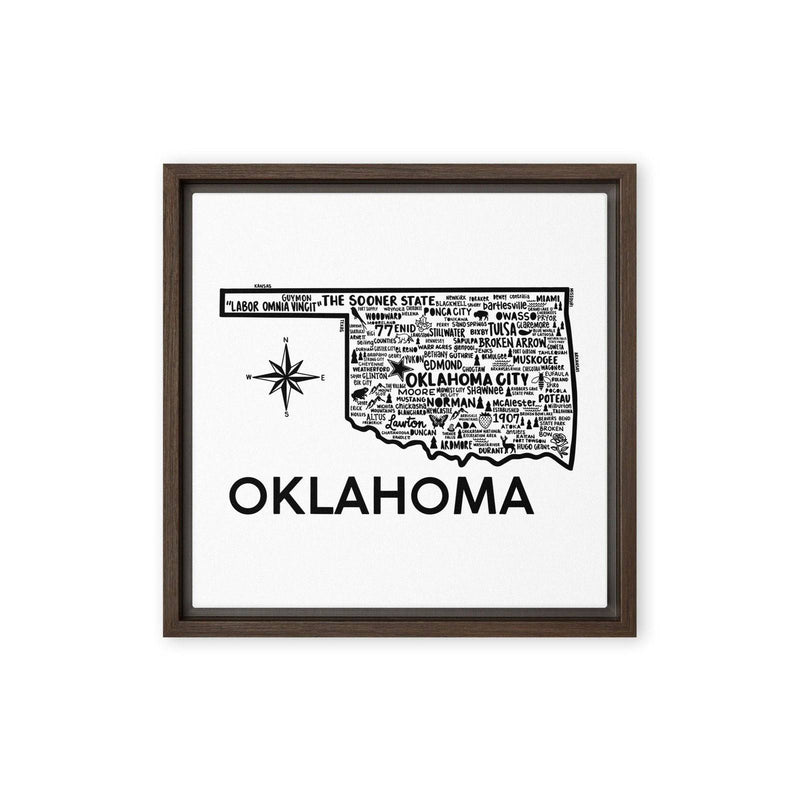 Oklahoma Framed Canvas Print