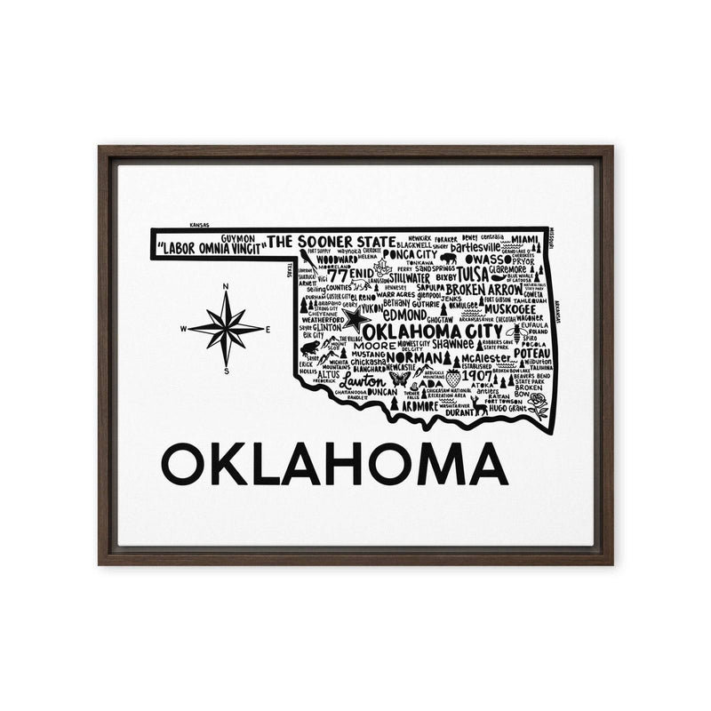 Oklahoma Framed Canvas Print