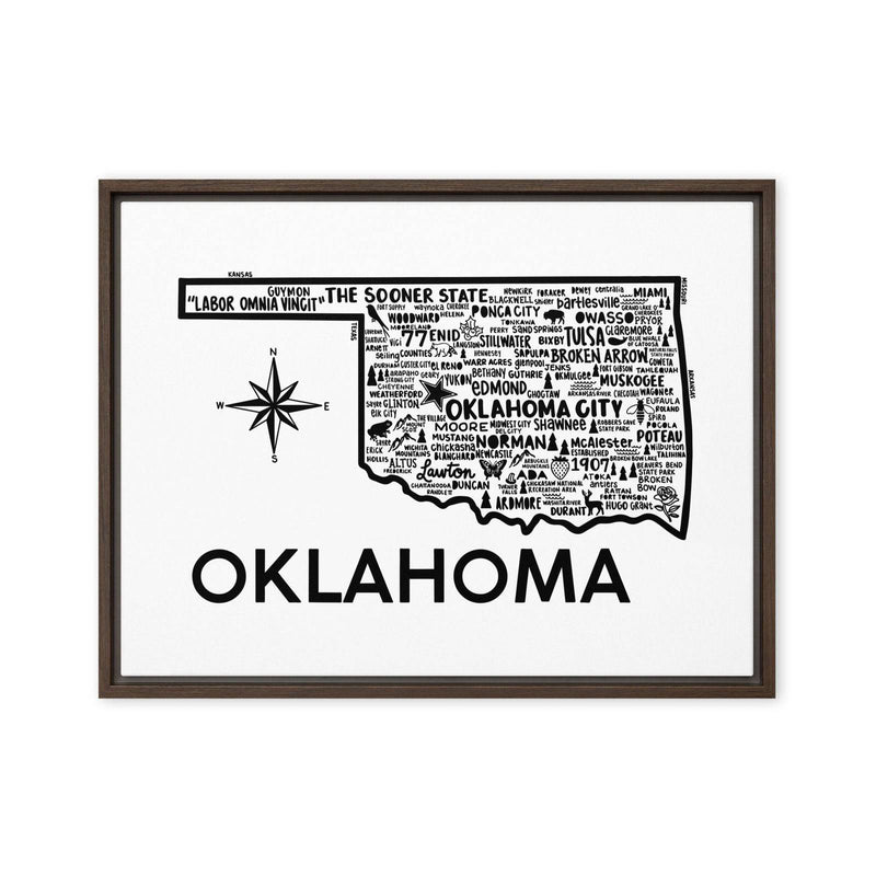 Oklahoma Framed Canvas Print