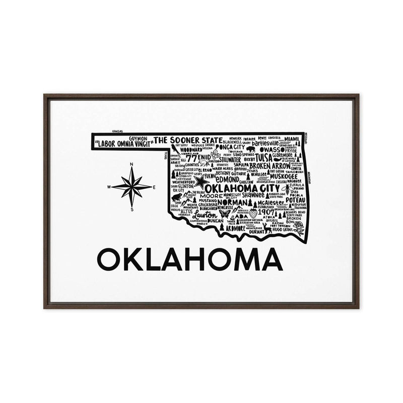 Oklahoma Framed Canvas Print