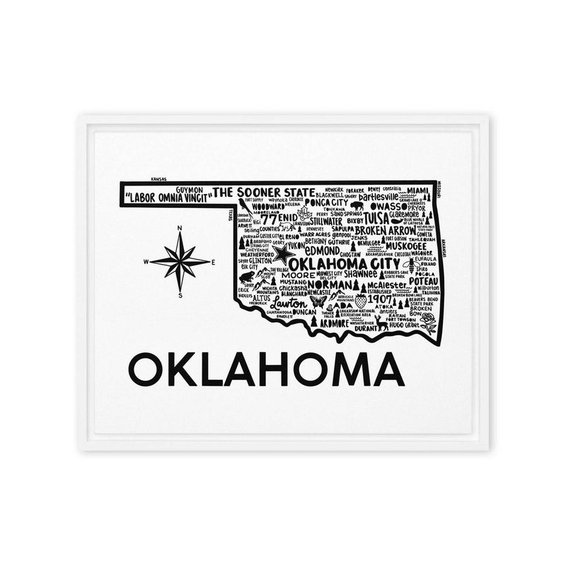 Oklahoma Framed Canvas Print