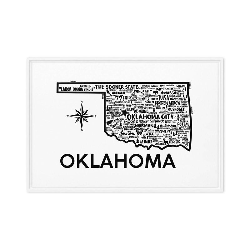 Oklahoma Framed Canvas Print