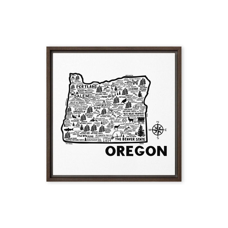 Oregon Framed Canvas Print