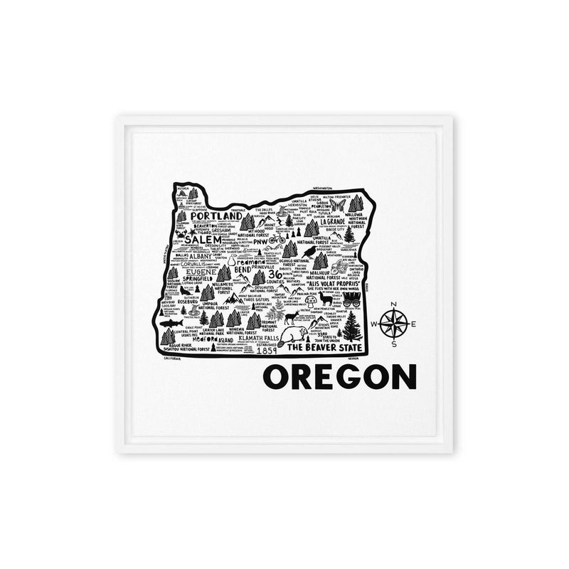 Oregon Framed Canvas Print