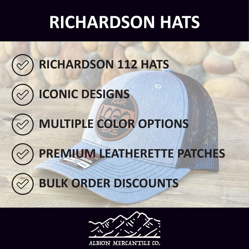 Rhode Island Hat | Leather Patch Hat | Trucker Hat