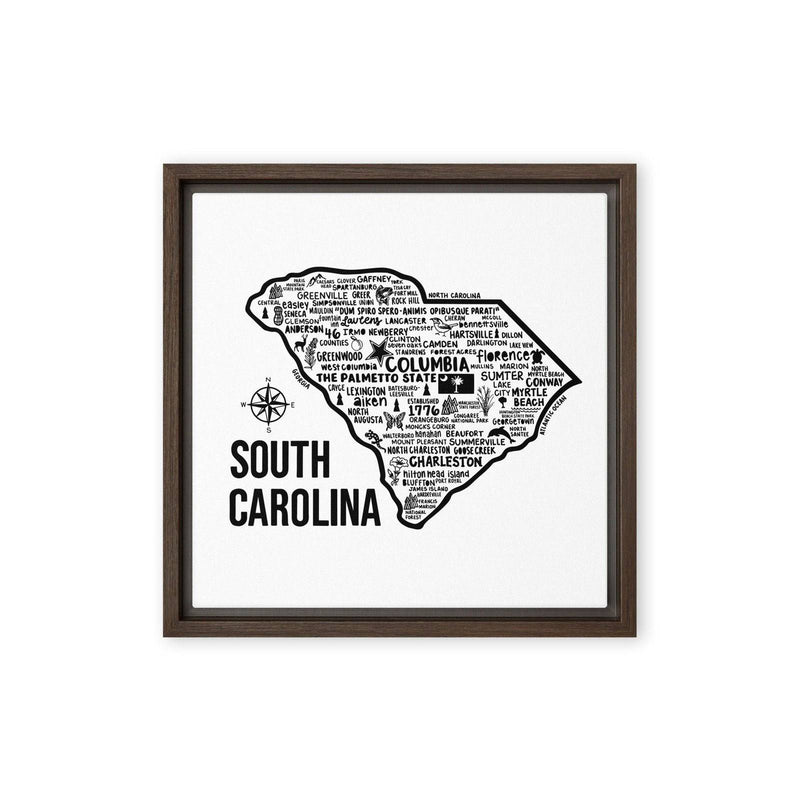 South Carolina Framed Canvas Print