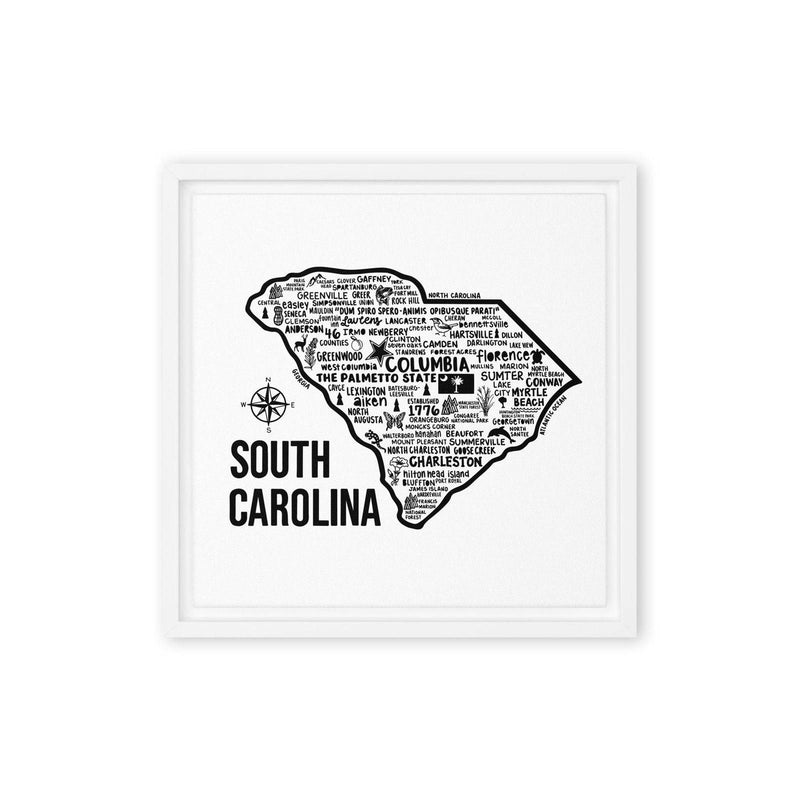 South Carolina Framed Canvas Print