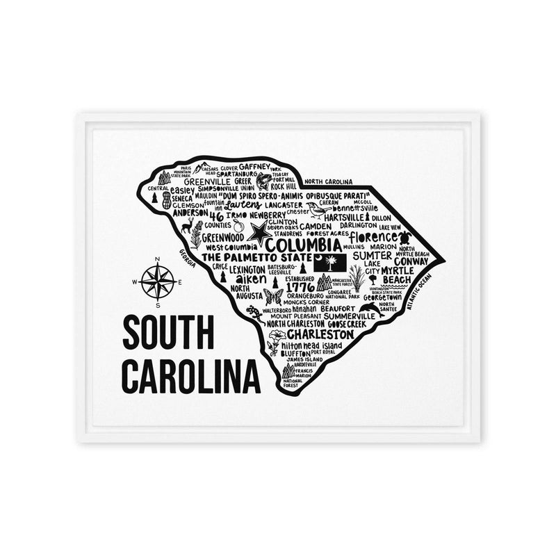 South Carolina Framed Canvas Print