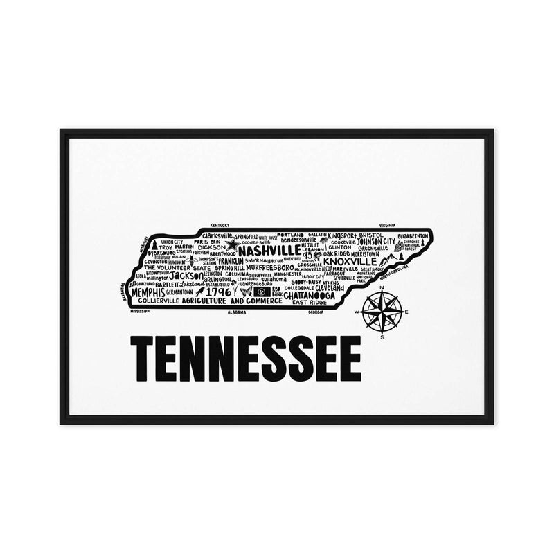 Tennessee Framed Canvas Print