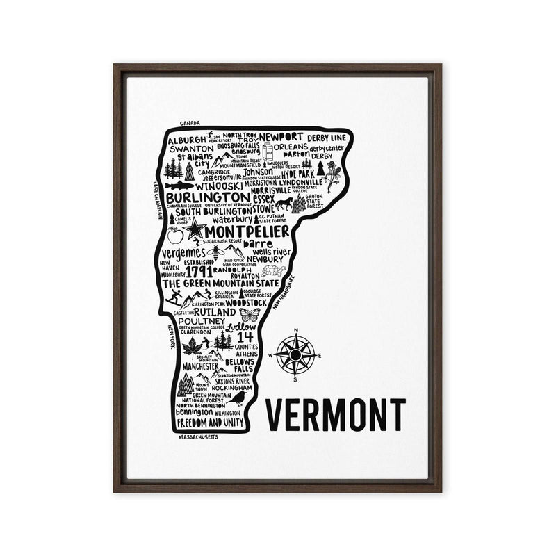 Vermont Framed Canvas Print