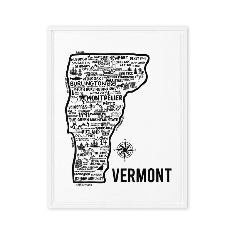 Vermont Framed Canvas Print