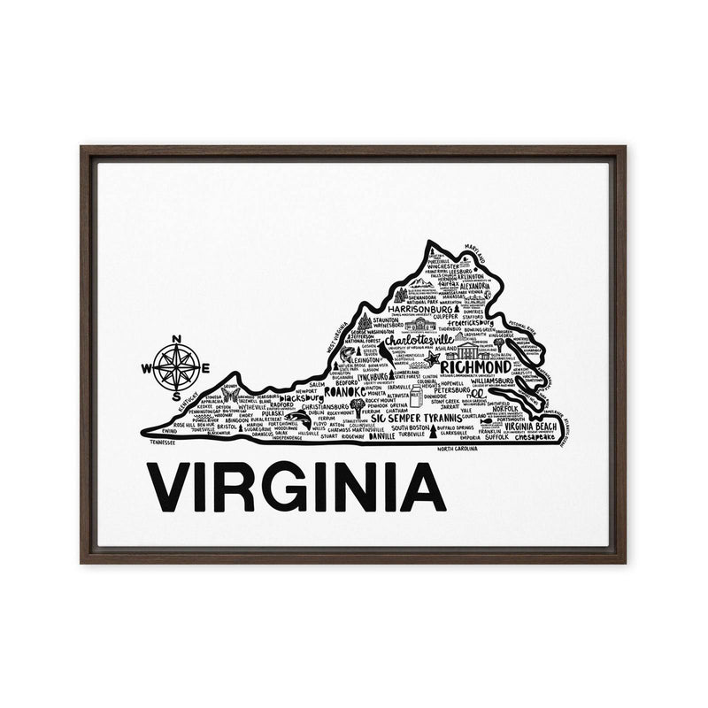 Virginia Framed Canvas Print