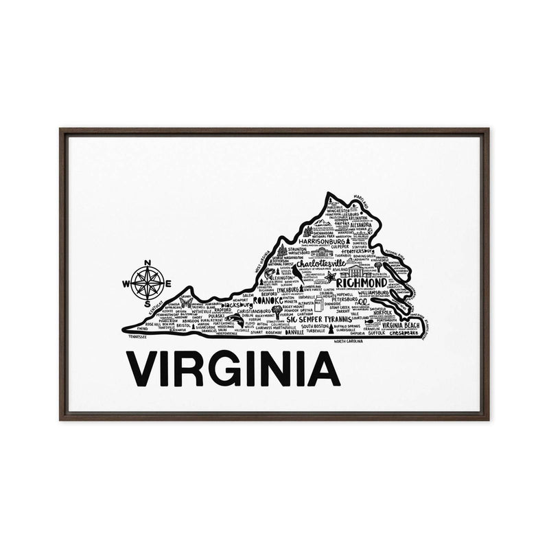 Virginia Framed Canvas Print