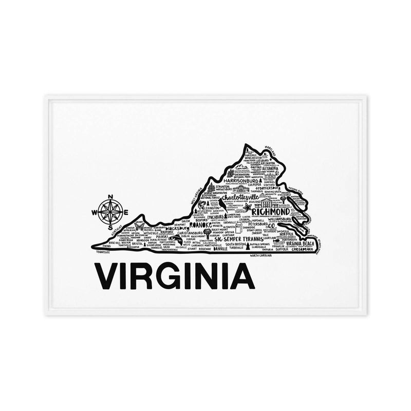 Virginia Framed Canvas Print