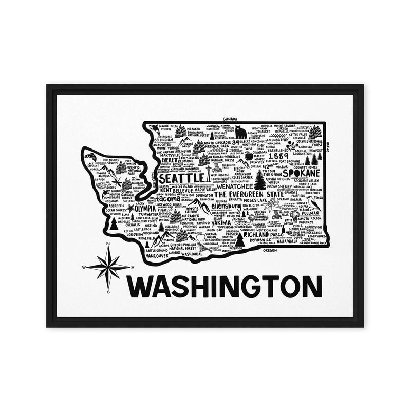 Washington Framed Canvas Print