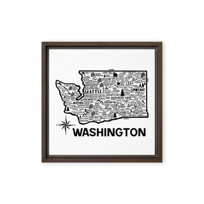 Washington Framed Canvas Print