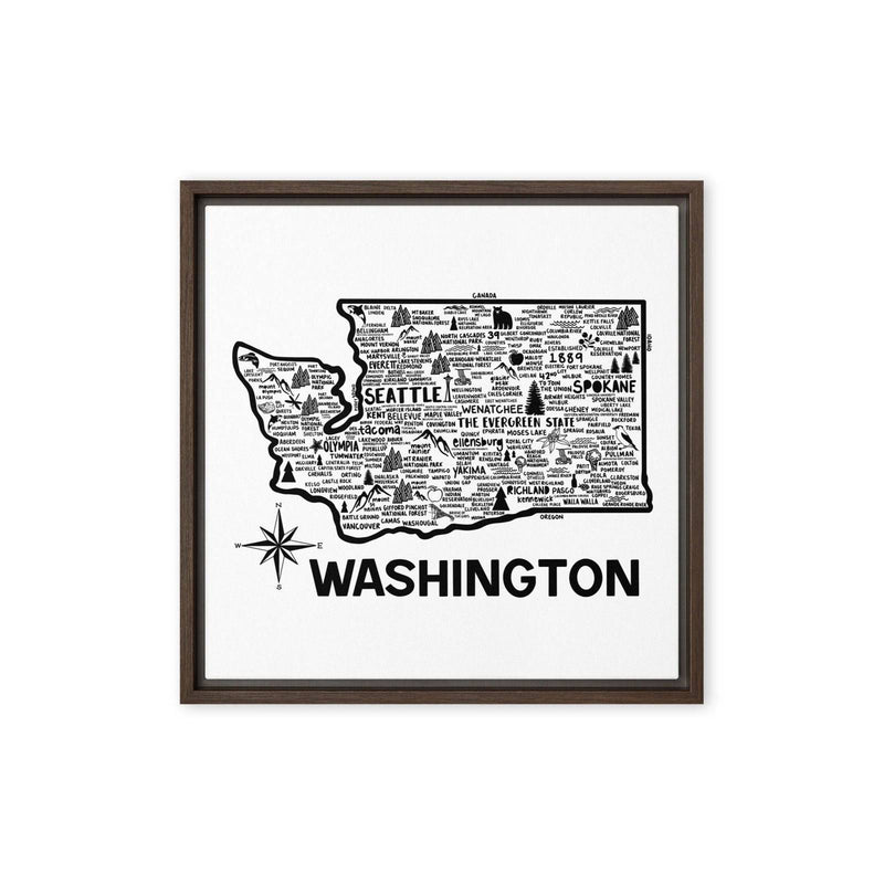 Washington Framed Canvas Print