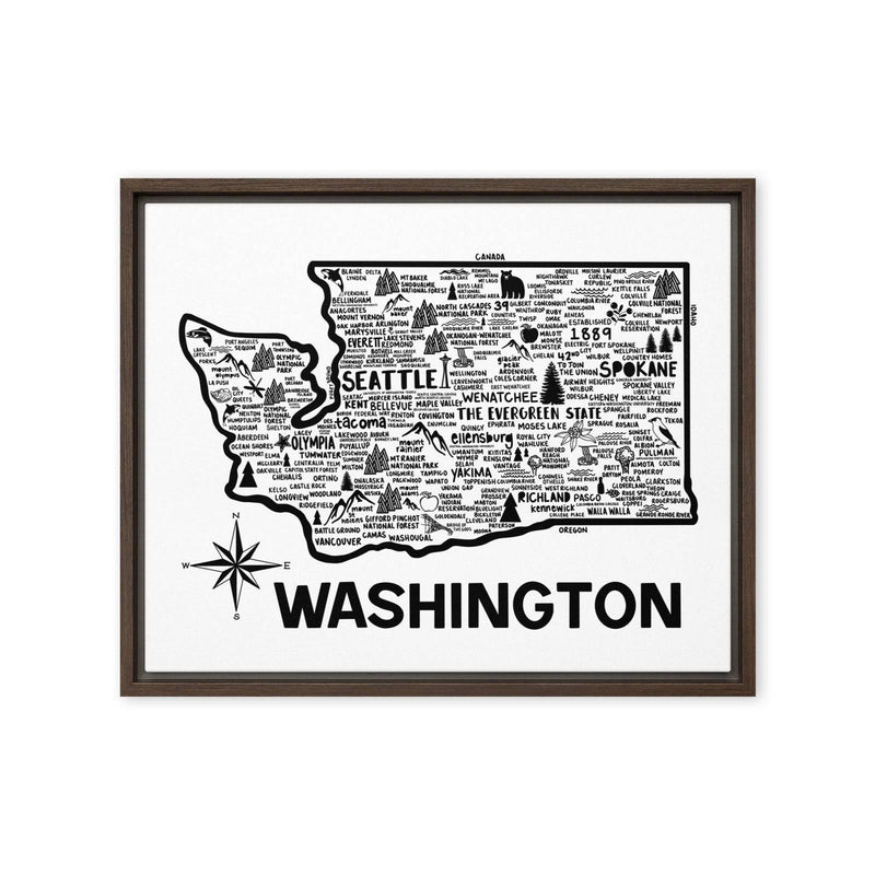 Washington Framed Canvas Print