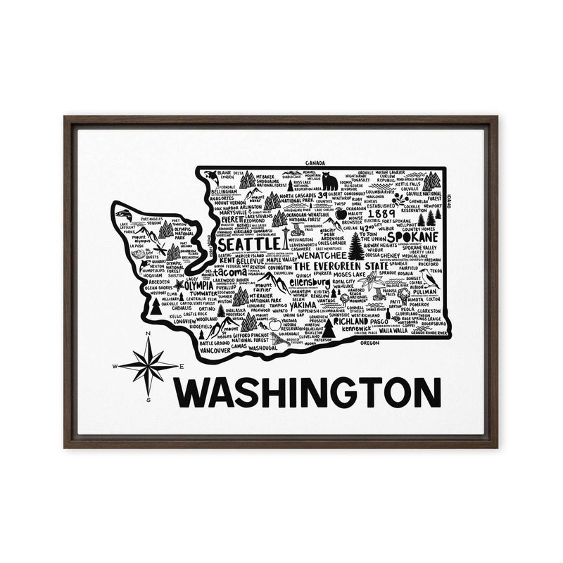 Washington Framed Canvas Print