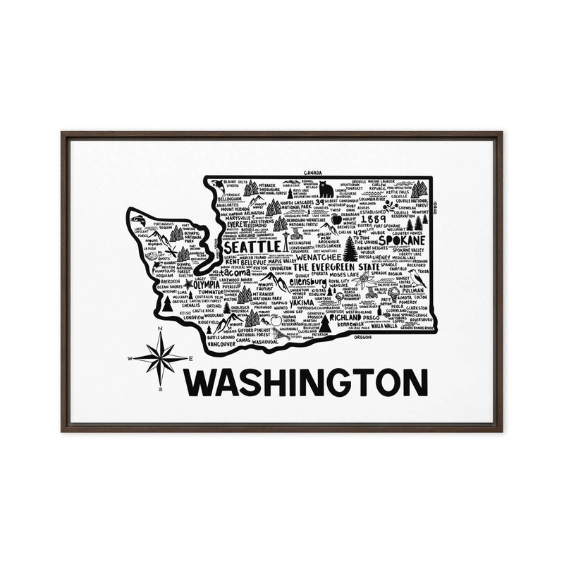 Washington Framed Canvas Print