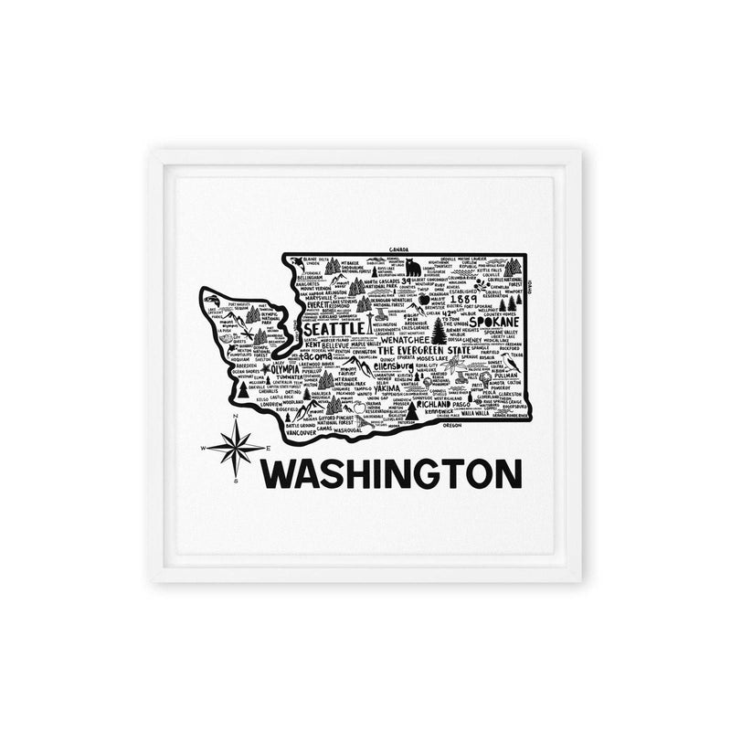 Washington Framed Canvas Print