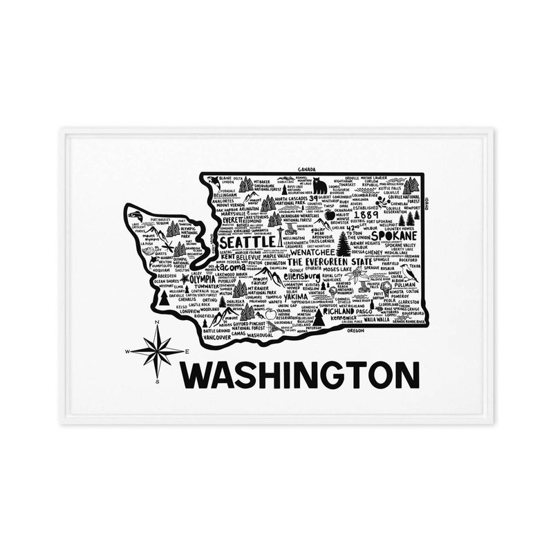 Washington Framed Canvas Print