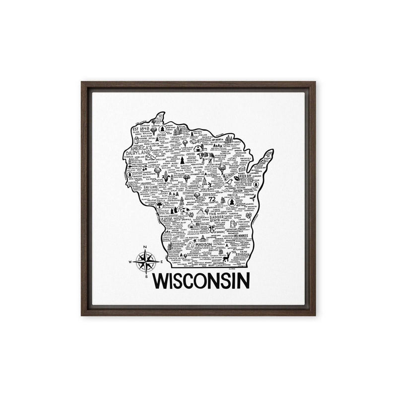 Wisconsin Framed Canvas Print