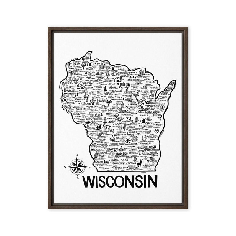 Wisconsin Framed Canvas Print