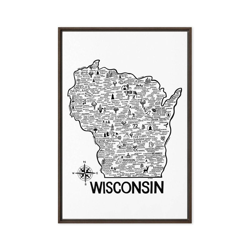 Wisconsin Framed Canvas Print