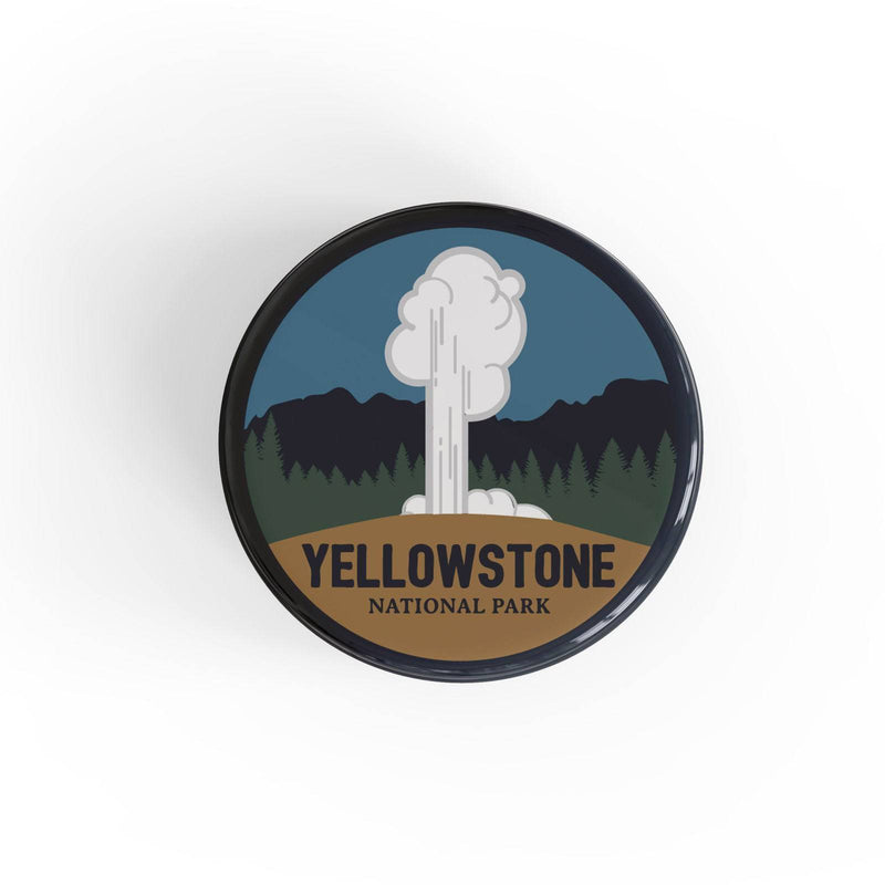 Yellowstone National Park Button Pin