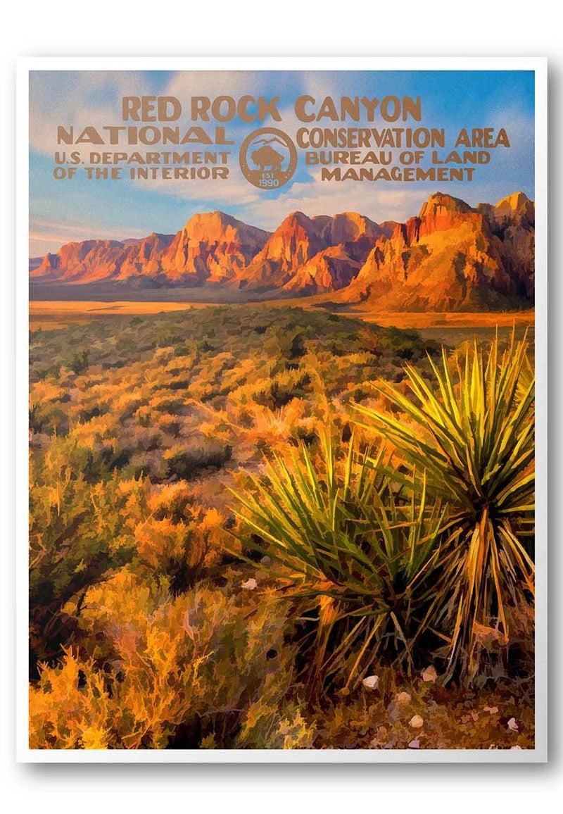 Red Rock Canyon National Conservation Area Poster - Albion Mercantile Co.