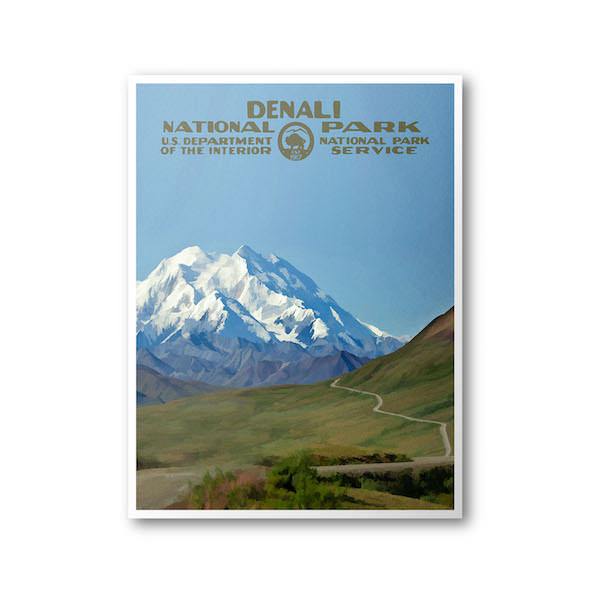 Denali National Park Poster (Denali Park Road) - Albion Mercantile Co.