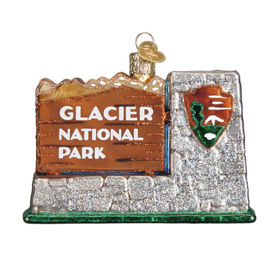 Glacier National Park Christmas Ornament | Glass Blown - Albion Mercantile Co.