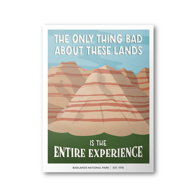 Badlands National Park Poster | Subpar Parks Poster - Albion Mercantile Co.